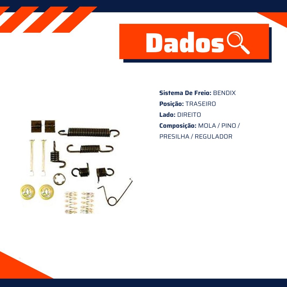 Reparo Sapata de Freio Traseira Direita para Chevrolet Chevette e Chevette Hatch - Kit & Cia - 15094