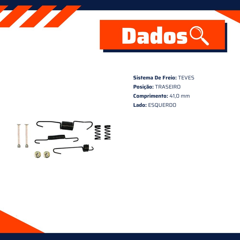 Reparo Sapata de Freio Traseira Esquerda para Chevrolet Kadett e Monza - Kit & Cia - 15109
