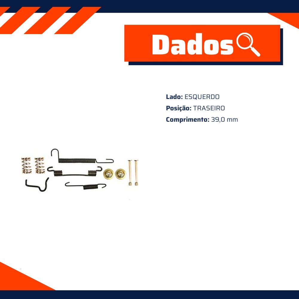 Reparo Sapata de Freio Traseira Esquerda para Chevrolet Vectra - Kit & Cia - 15116