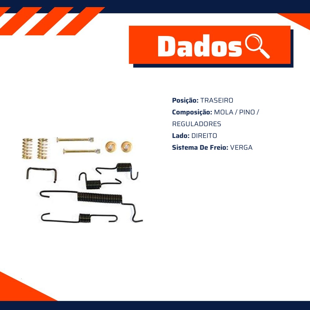 Reparo Sapata de Freio Traseira Direita para Ford Pampa - Kit & Cia - 15127