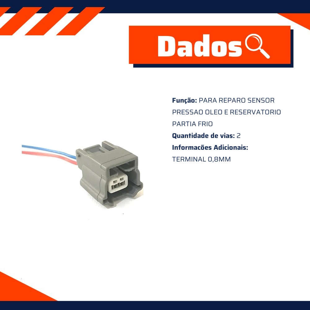 Chicote Sensor Pressão Óleo - TC Chicotes - TC 102.1617