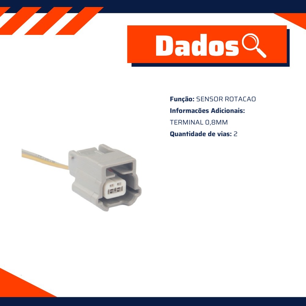 Chicote Elétrico Sensor Rotação - TC Chicotes - TC 102.1618