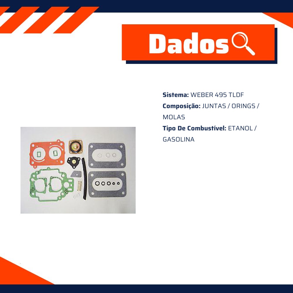 Kit de Reparo do Carburador WEBER 495 TLDF - Vogel - 21496
