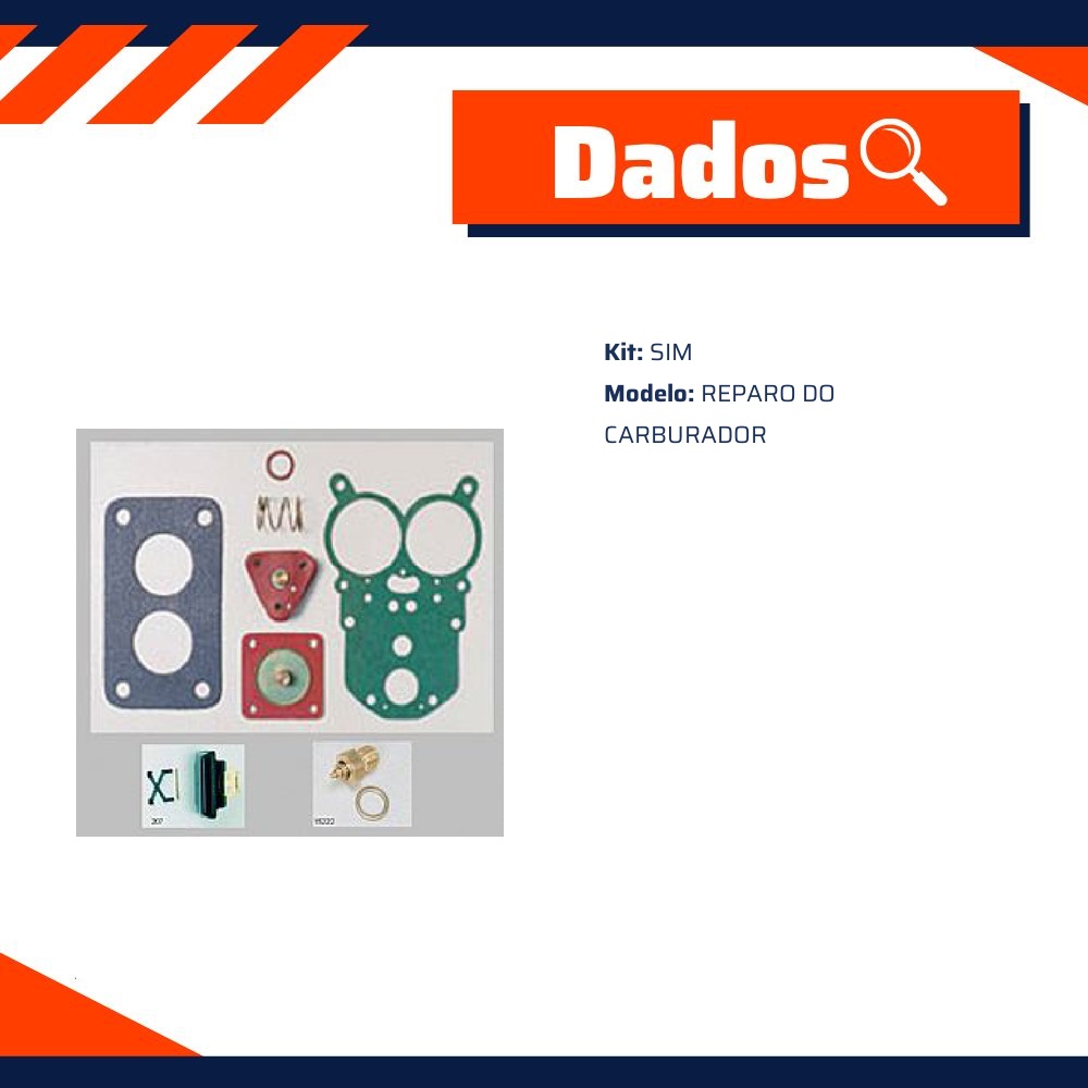 Kit de Reparo do Carburador para Chevrolet Caravan e Opala - Vogel - 22052