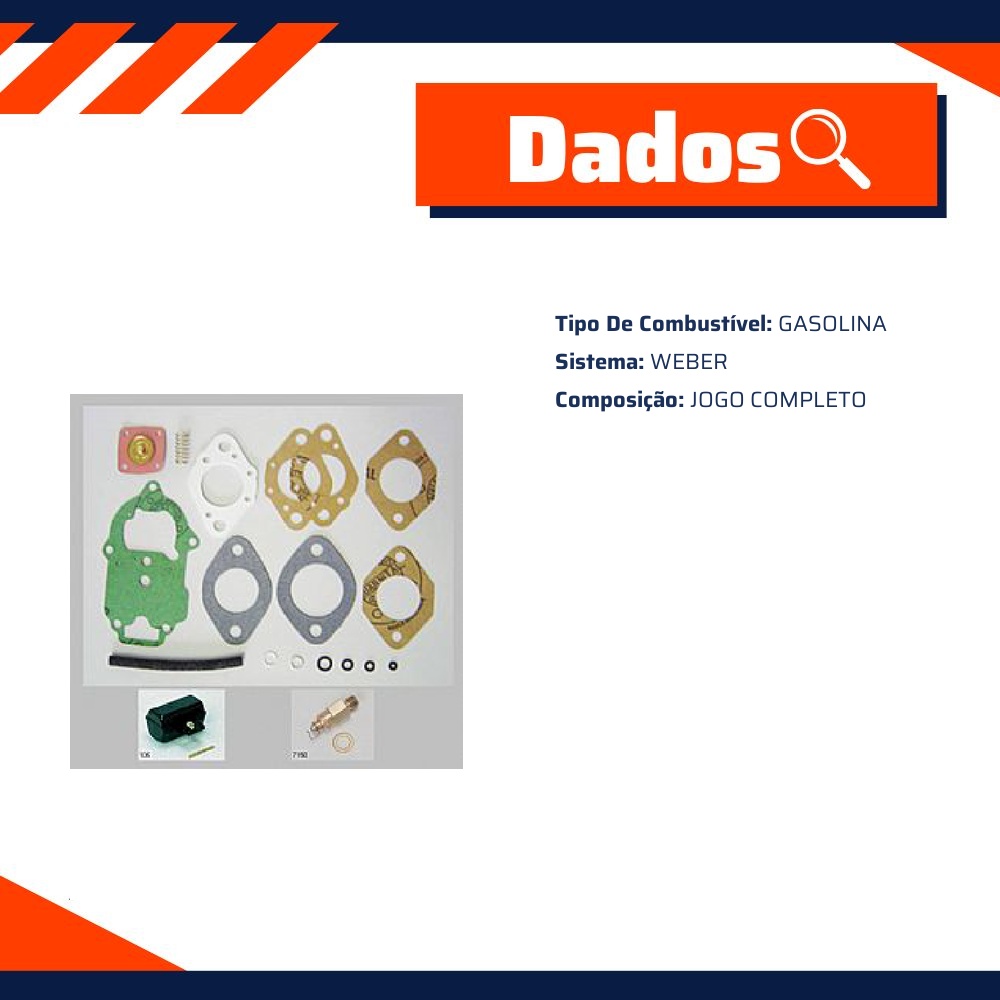 Kit de Reparo do Carburador WEBER - Vogel - 22190