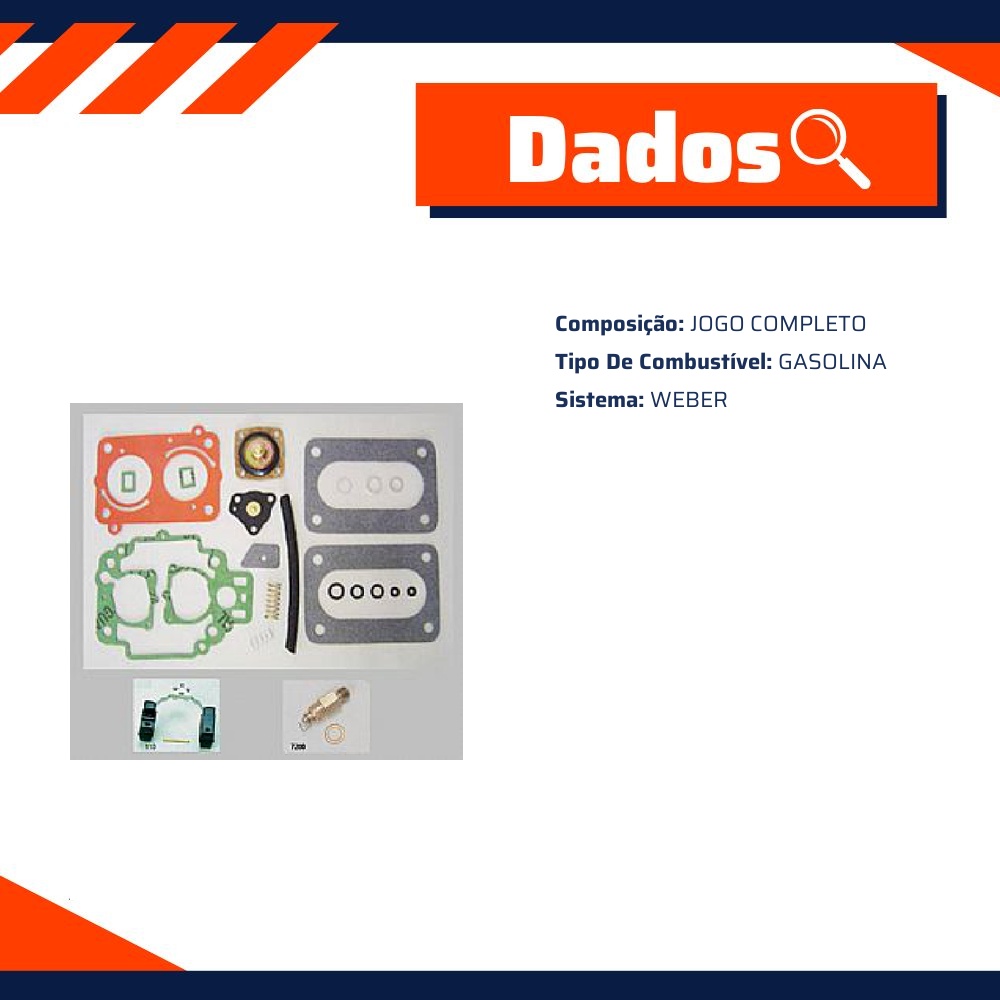 Kit de Reparo do Carburador WEBER - Vogel - 22496