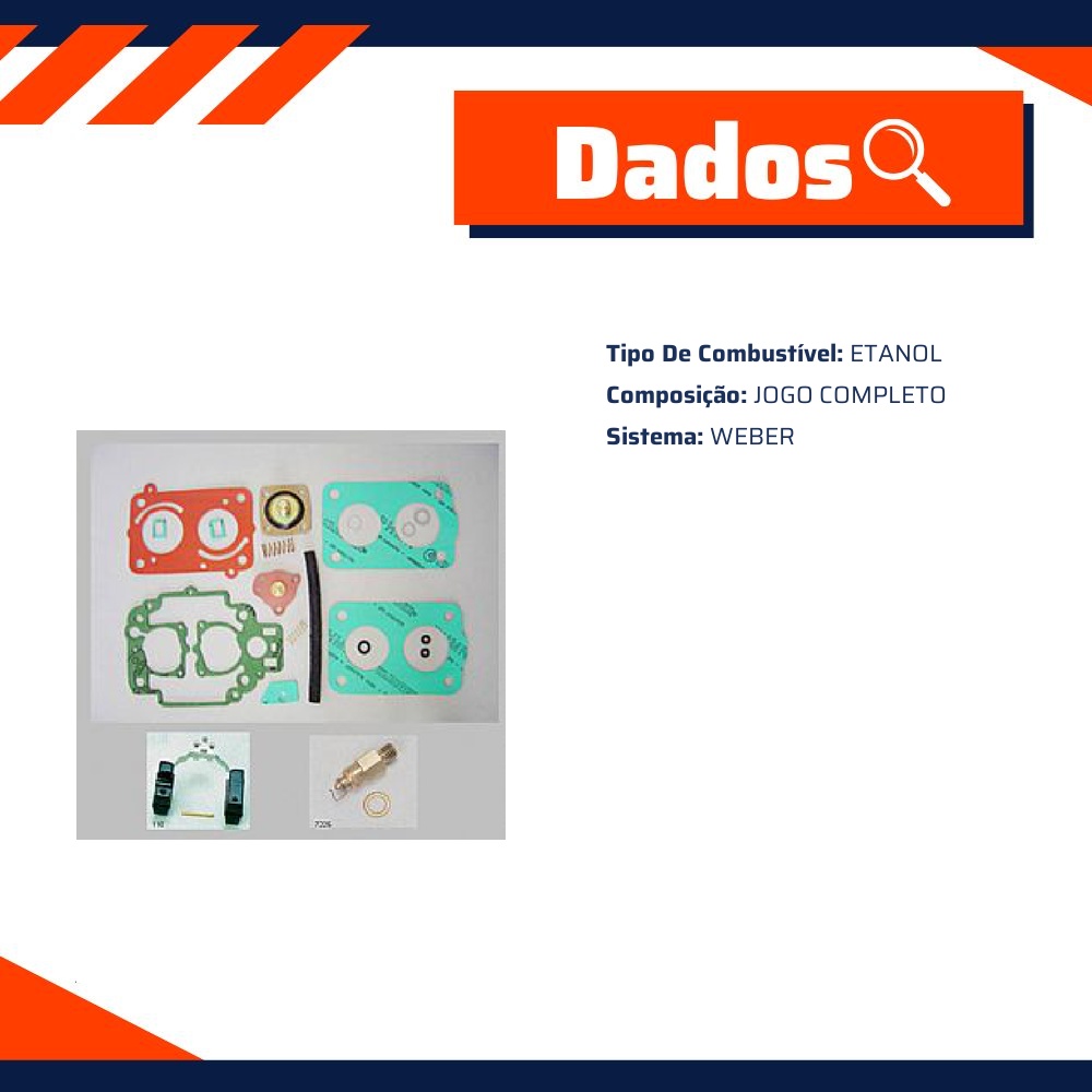 Kit de Reparo do Carburador WEBER - Vogel - 22490
