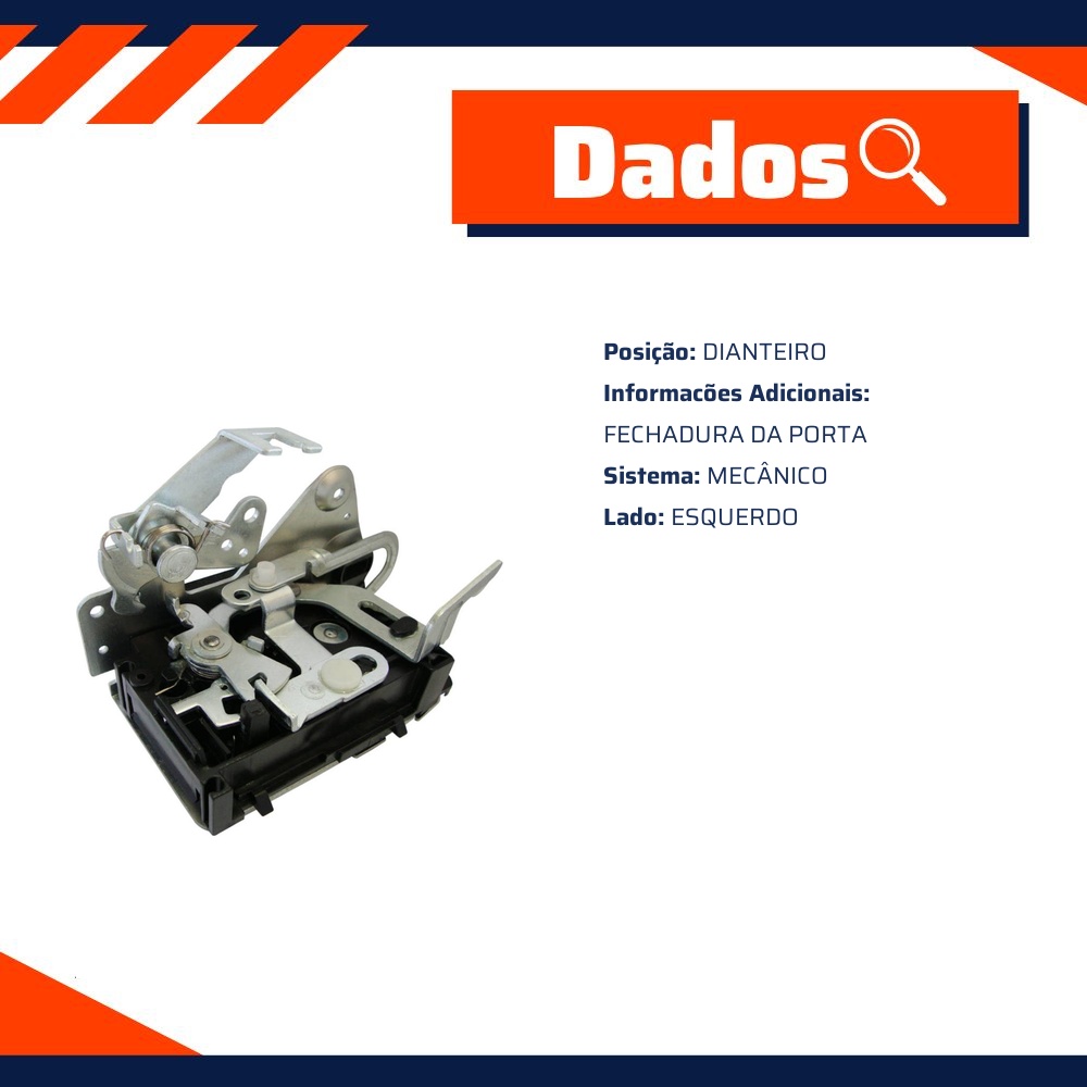 Fechadura da Porta Diateira Esquerda para Volkswagen Gol - ORI - 1175