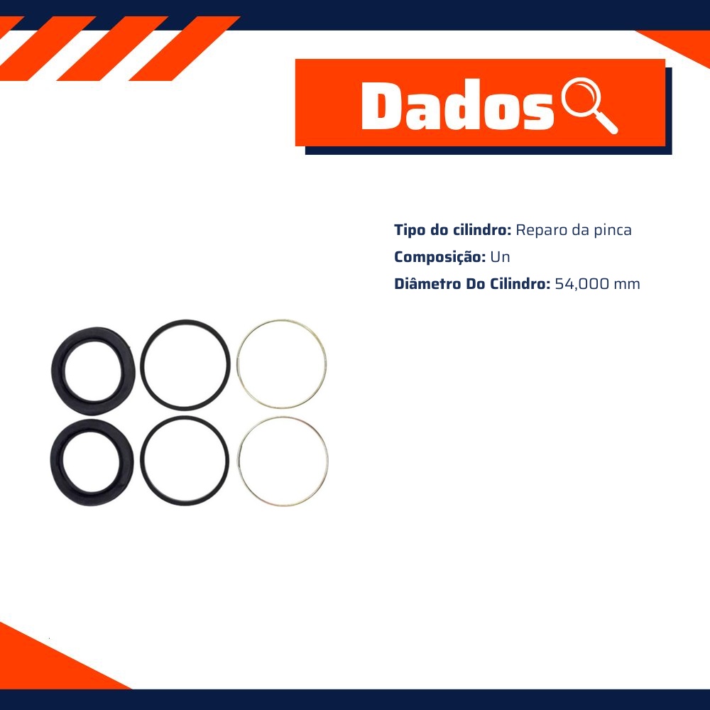 Reparo do Pistão da Pinça de Freio para Chevrolet Caravan e Opala - Controil - C-1480