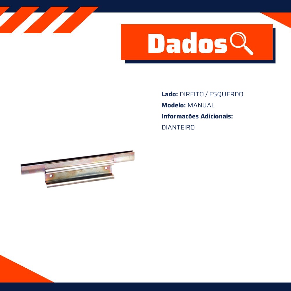Suporte do Vidro Manual Dianteiro para Volkswagen Passat - Micro - 20422