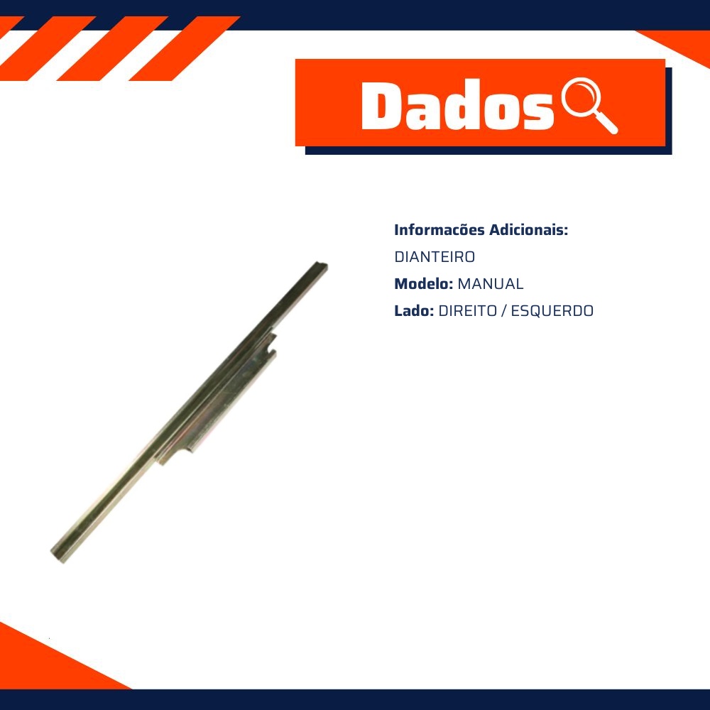 Suporte do Vidro Dianteiro Manual para Ford F-1000 - Micro - 30822