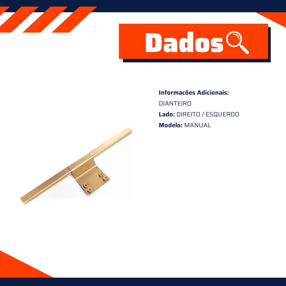 Suporte do Vidro Dianteiro Manual para Chevrolet D-20 - Micro - 40448