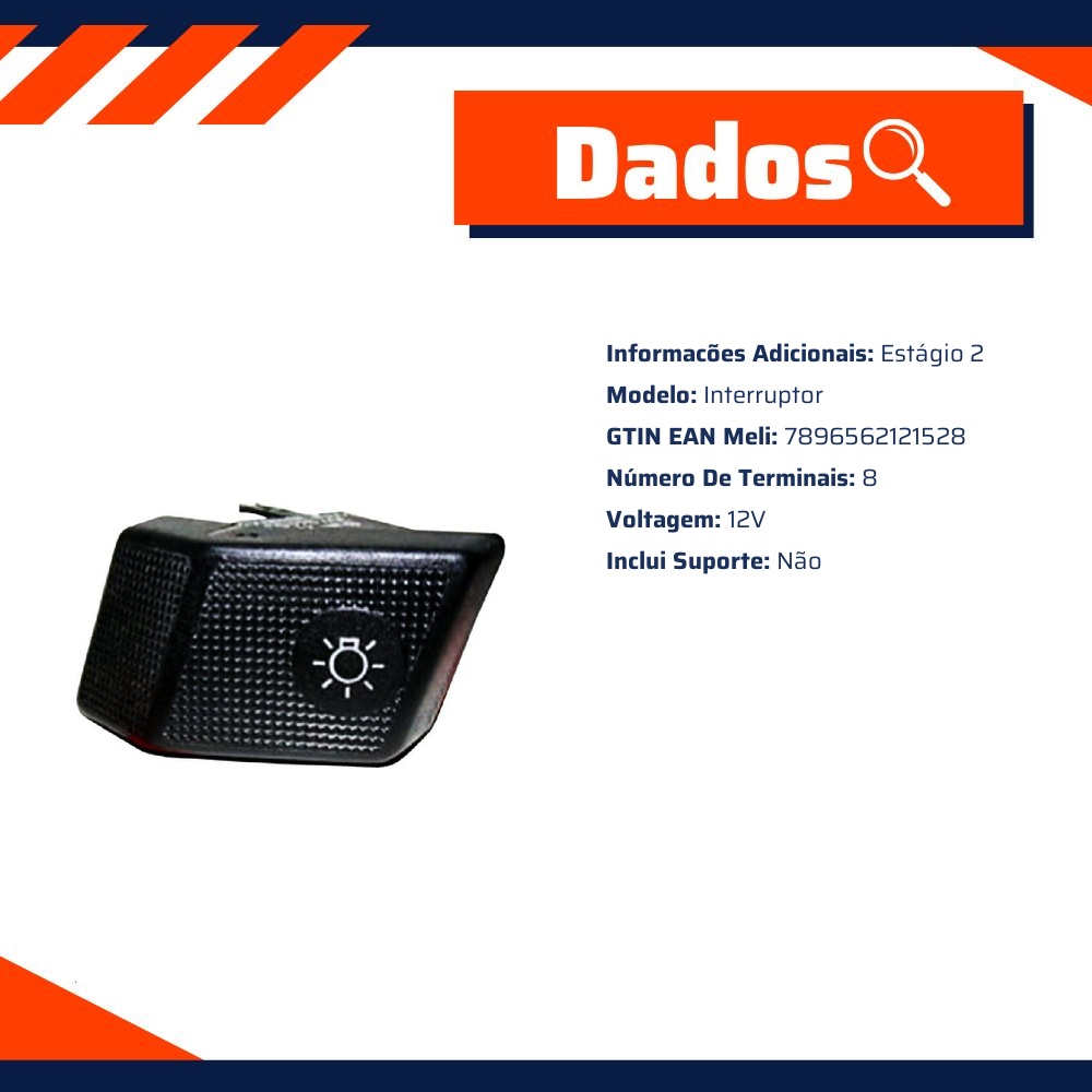 Chave de Luz Comutadora de 2 Estágios - DNI - 2152