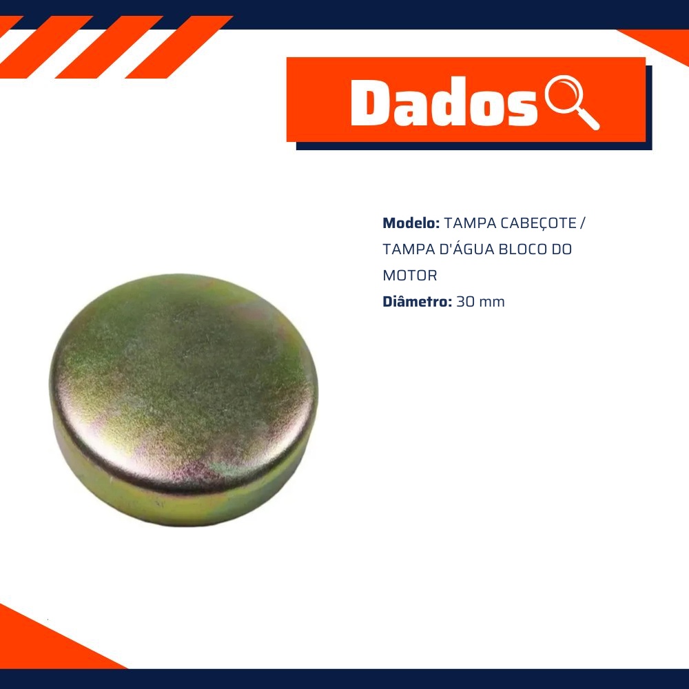 Selo do Bloco do Motor 30 mm para Chevrolet Chevette e Chevette Hatch - Nevescar - NV-071