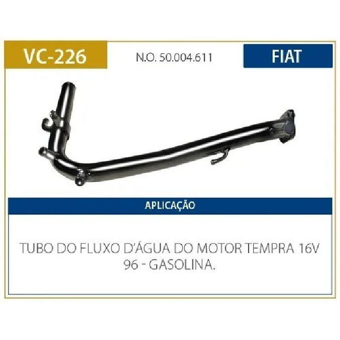 Tubo de Água do Motor para Fiat Tempra - Expeditubo - 3326