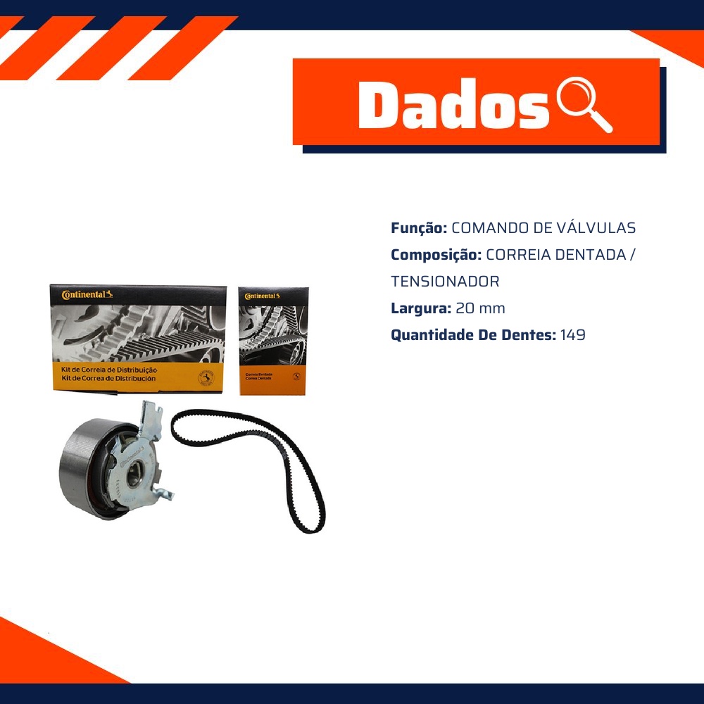 Kit Distribuição Motor - continental Contitech - CT960K1