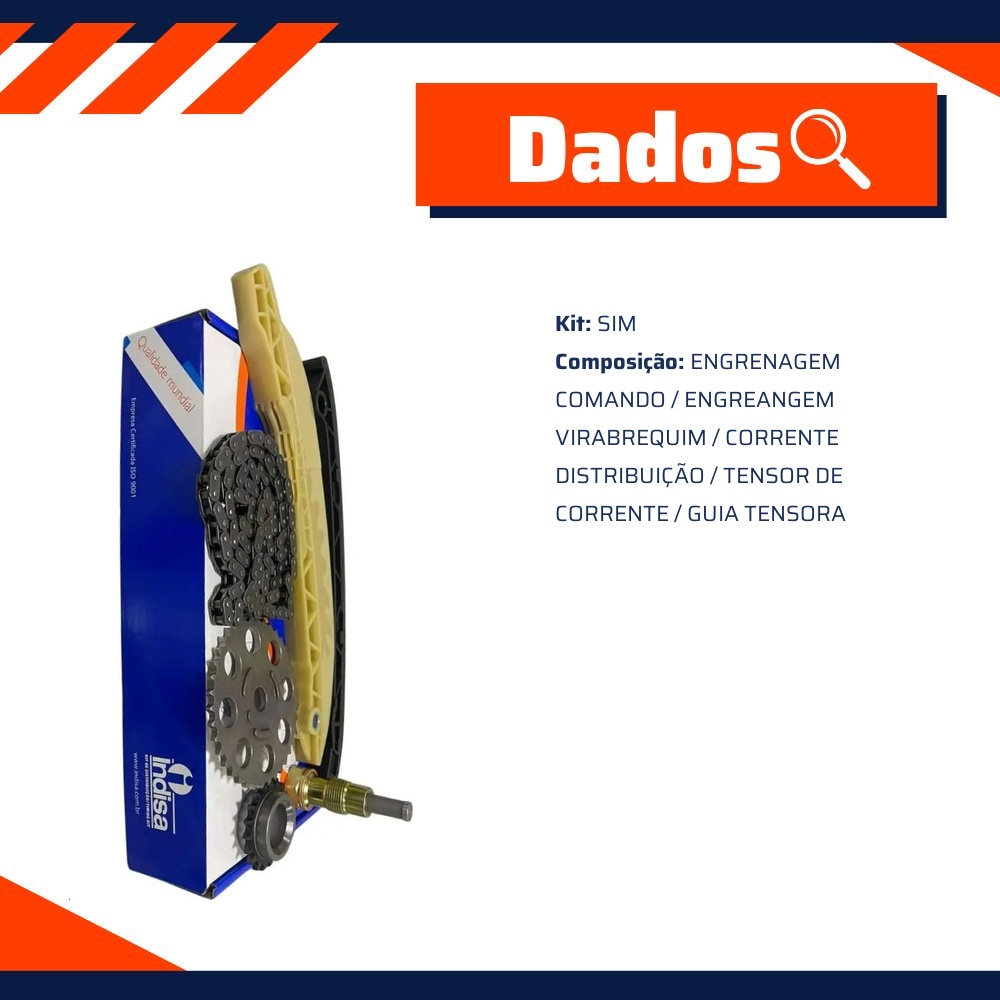 Kit de Distribuição do Motor - Indisa - KD1299