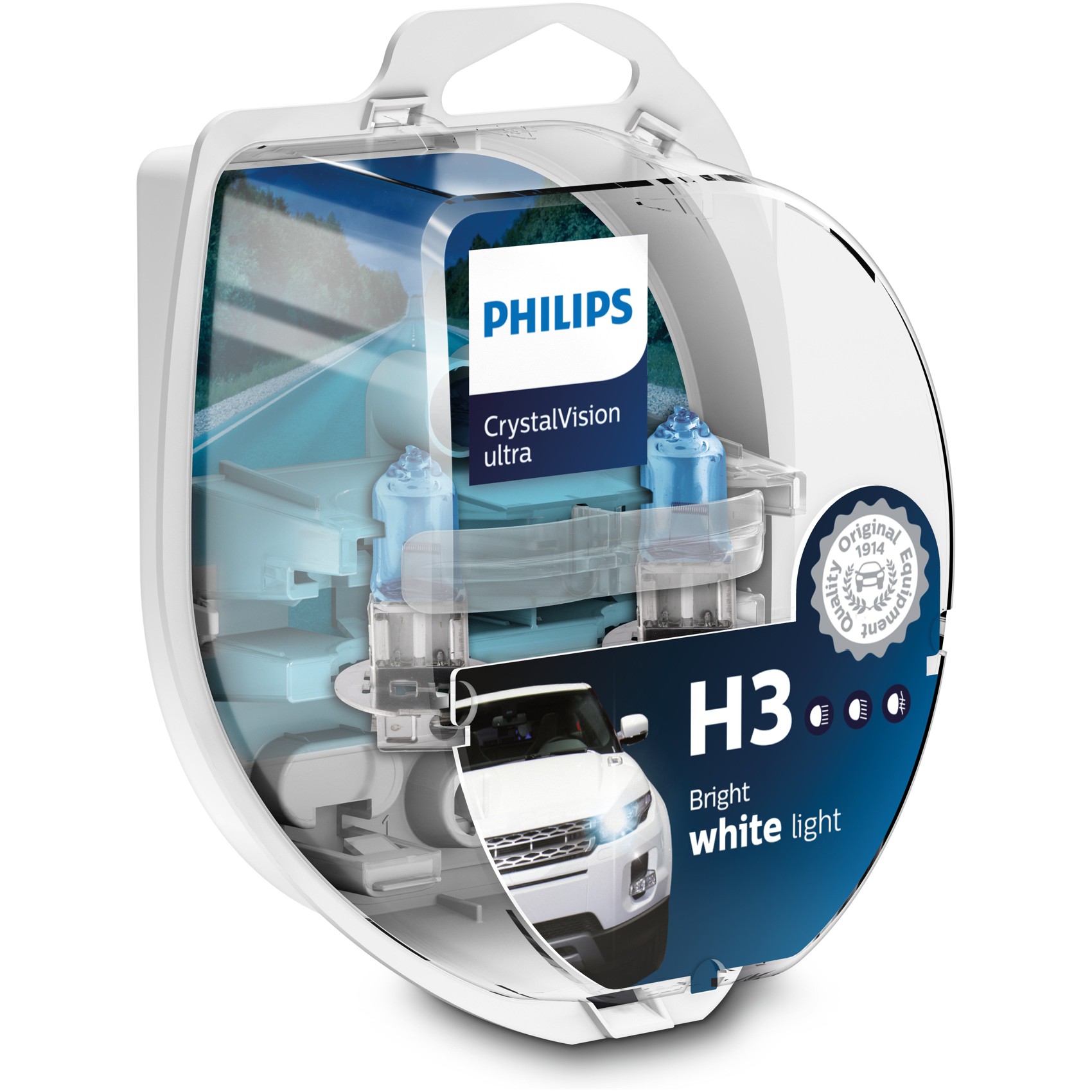 Par Lâmpada do Farol Baixo PK22S H3 - Philips - 12336CVUSM