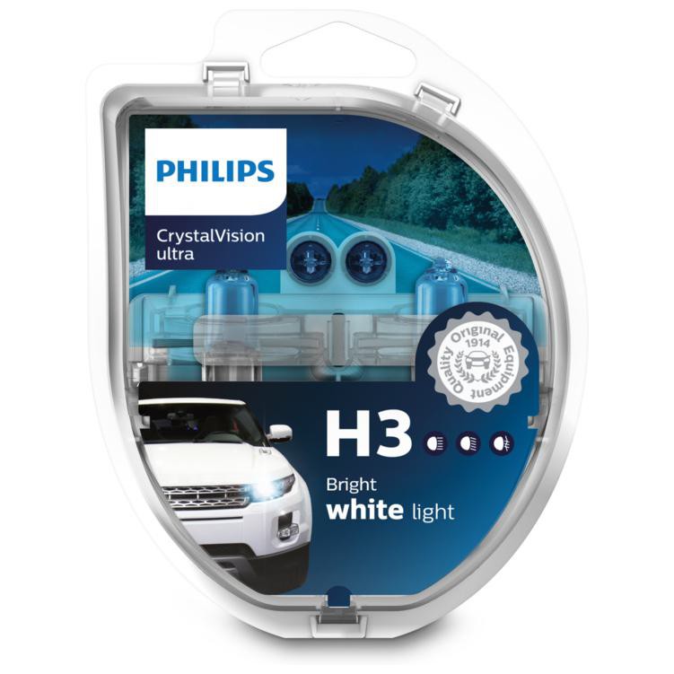 Par Lâmpada do Farol Baixo PK22S H3 - Philips - 12336CVUSM
