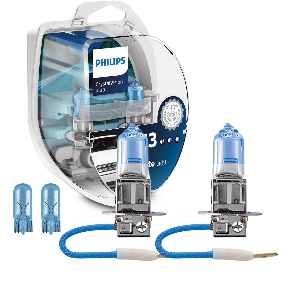 Par Lâmpada do Farol Baixo PK22S H3 - Philips - 12336CVUSM