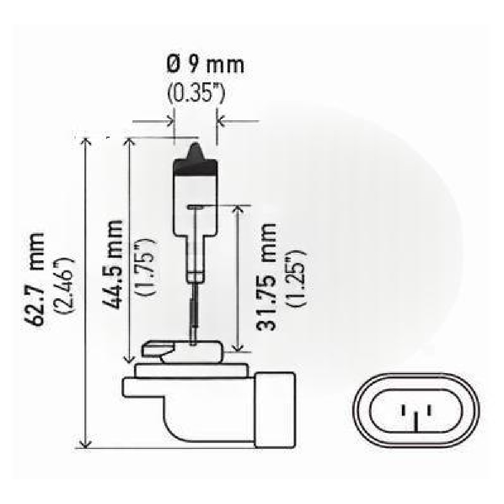 Lâmpada Farol Alto Baixo H37 12V 37.5W Halógena - Hella - 896
