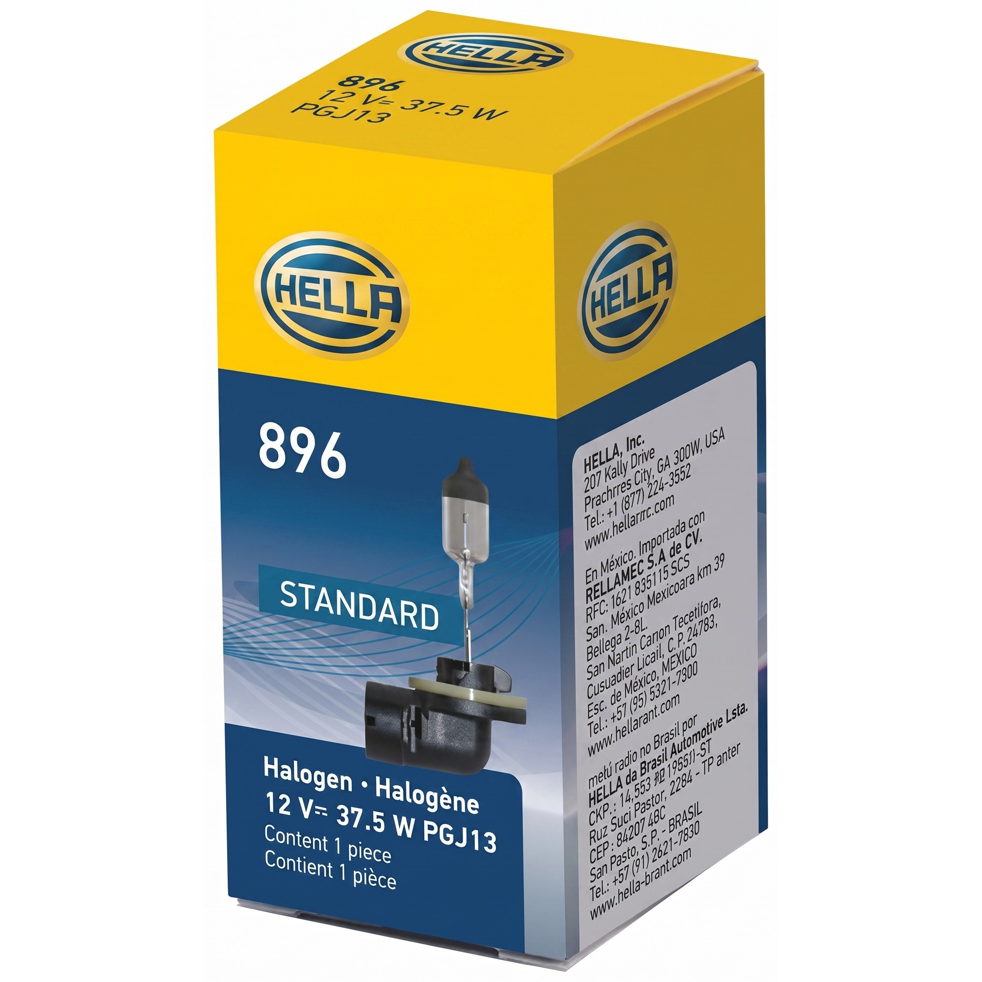Lâmpada Farol Alto Baixo H37 12V 37.5W Halógena - Hella - 896