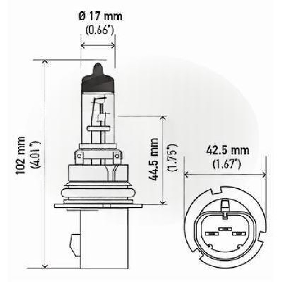 Lâmpada Neblina Farol Alto Baixo HB5 12V 65/55W - Hella - 9007