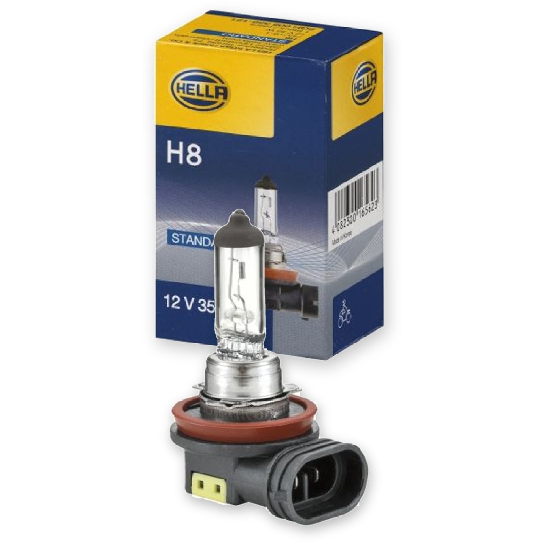 Lâmpada Neblina Farol Alto Baixo H8 12V 35W PGJ19-1 - Hella - H8