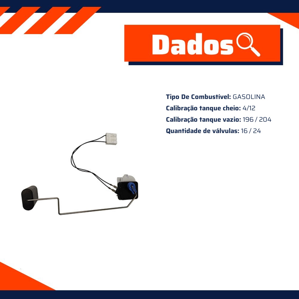 Sensor de Nível de Combustível Gasolina para Hyundai Santa Fé e KIA Sorento - TSA - T-010291