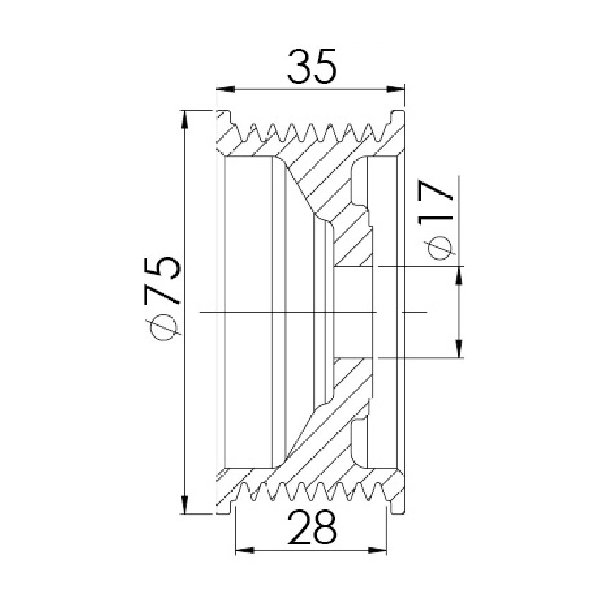 Polia para Alternador para Ford F-250 - Unifap - 3.393