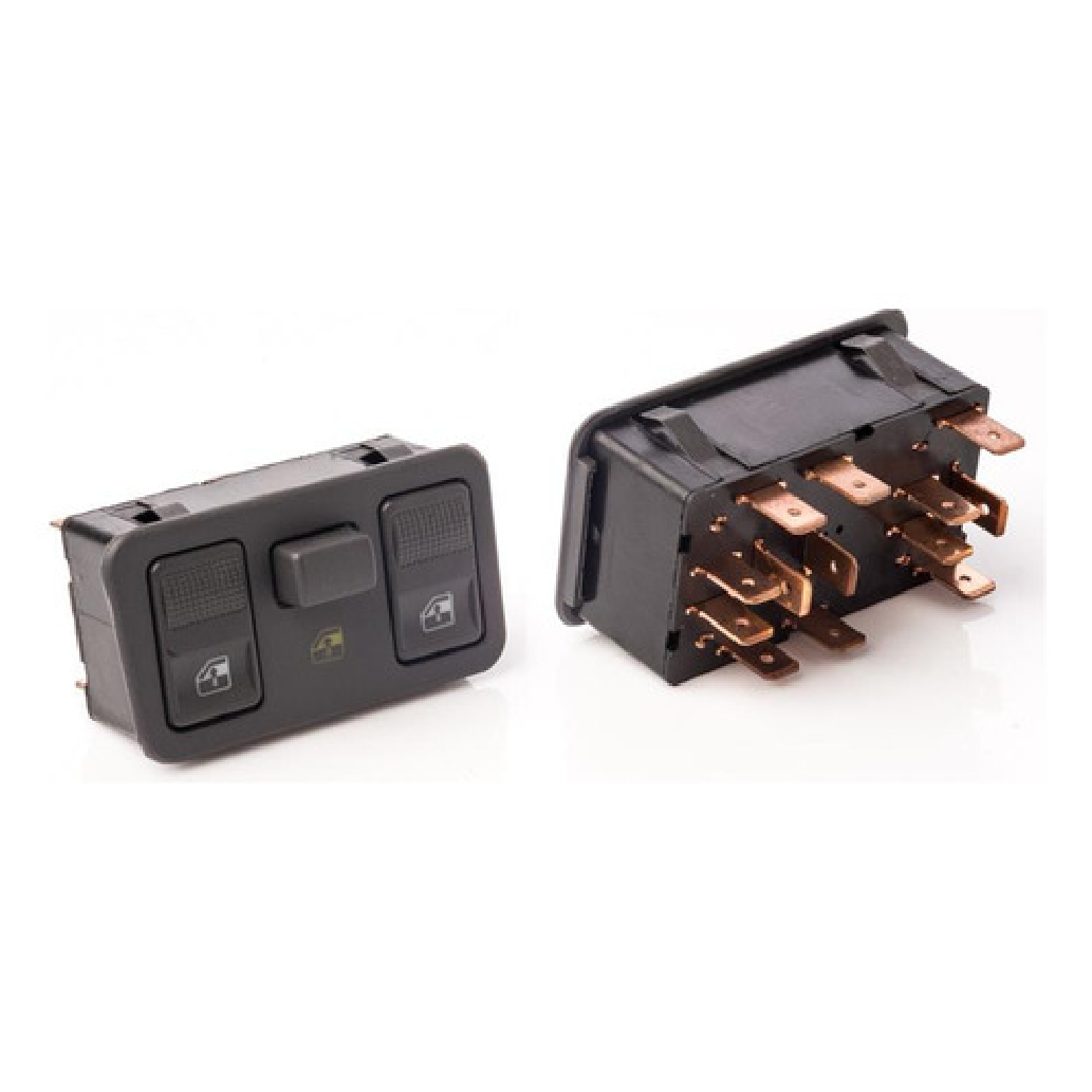 Interruptor Vidro Elétrico Duplo Dianteiro para Volkswagen Gol e Parati - Kostal - 3731006
