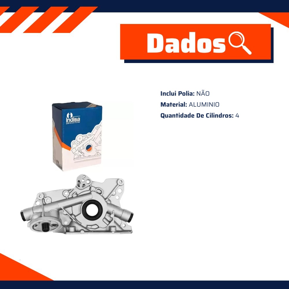 Bomba de Óleo do Motor - Indisa - 25149