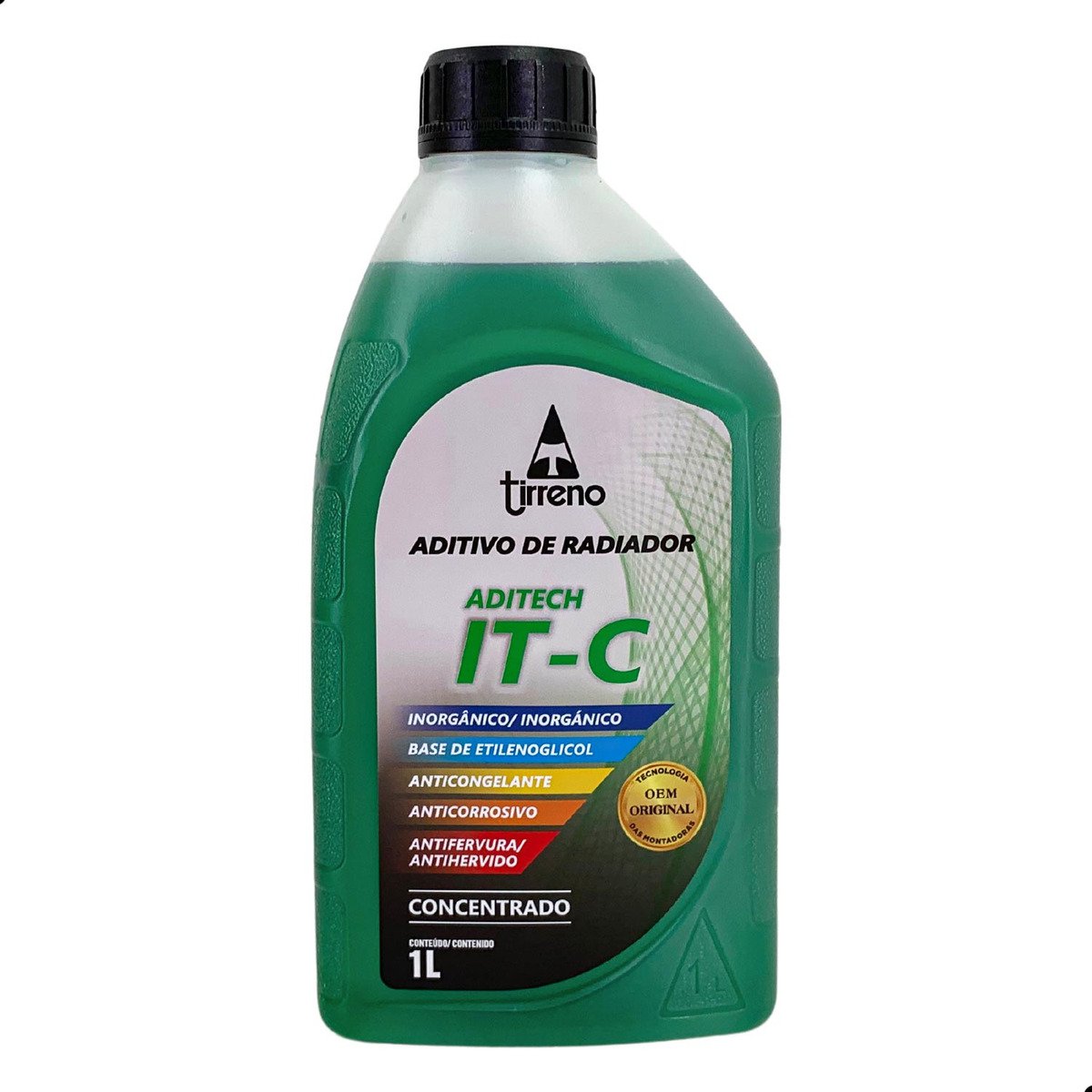 Aditivo para Radiador Inorgânico Concentrado Verde 1L - Tirreno - FLU/DS/302FU1