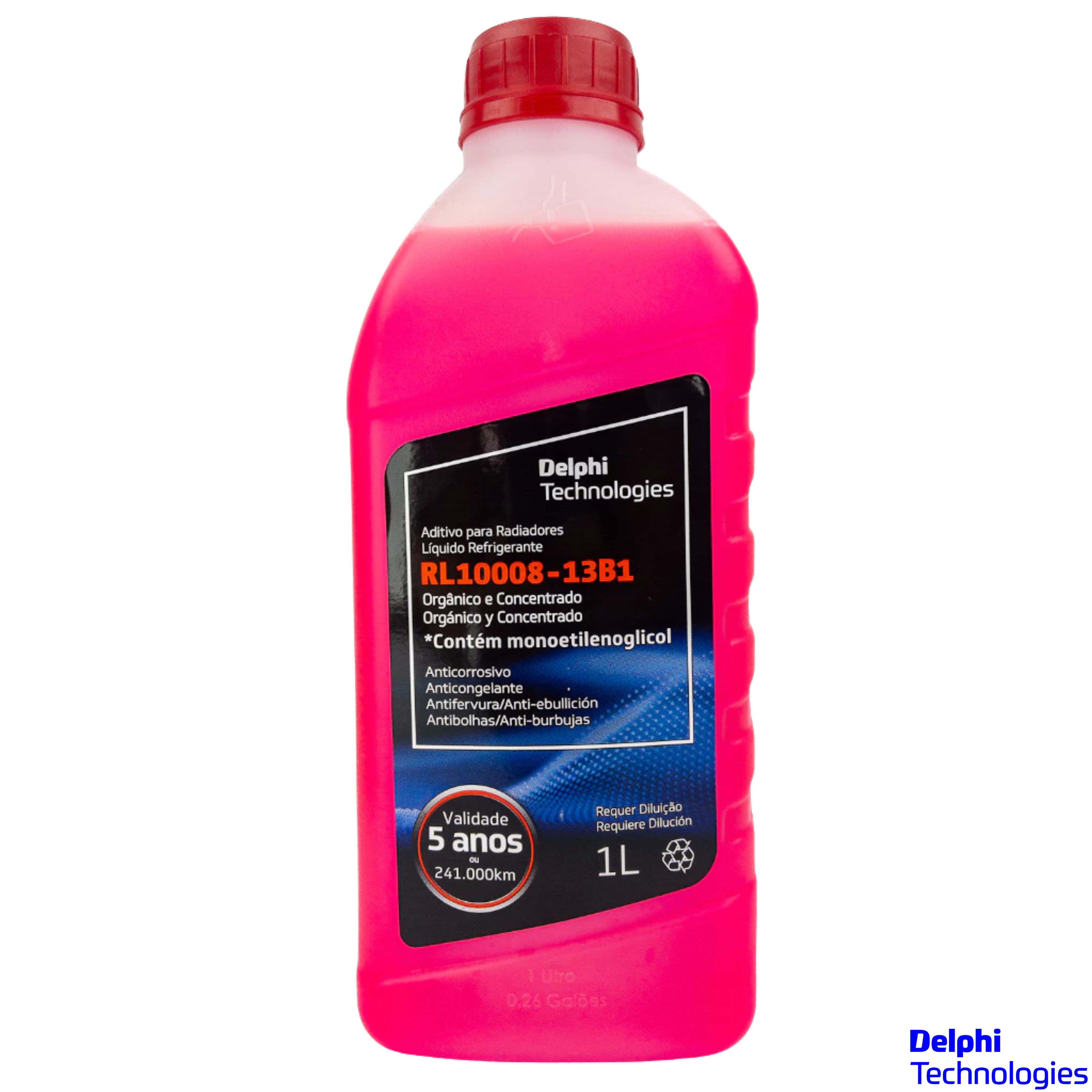Aditivo para Radiador Concentrado Vermelho Orgânico 1 Litro - Delphi - RL10008