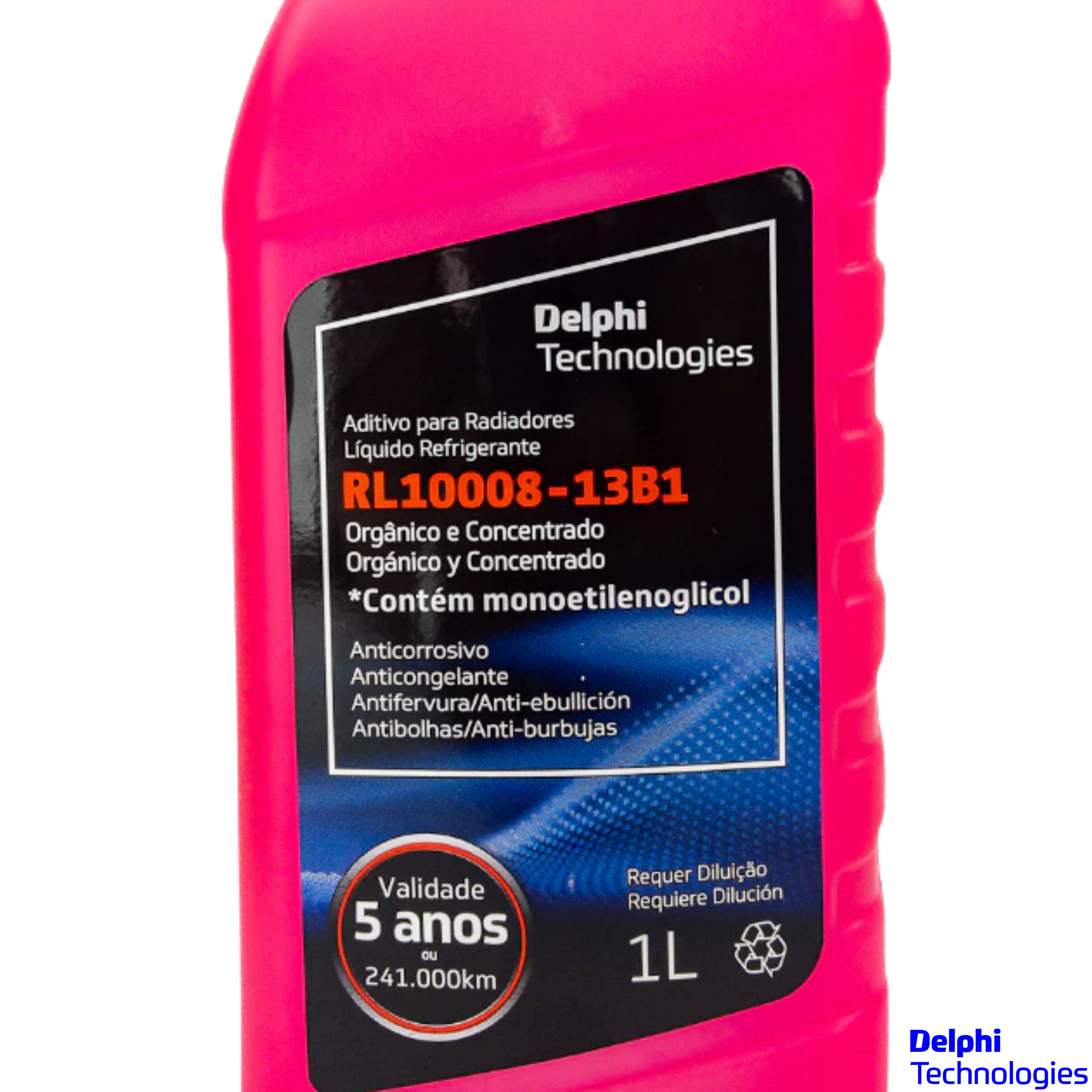 Aditivo para Radiador Concentrado Vermelho Orgânico 1 Litro - Delphi - RL10008