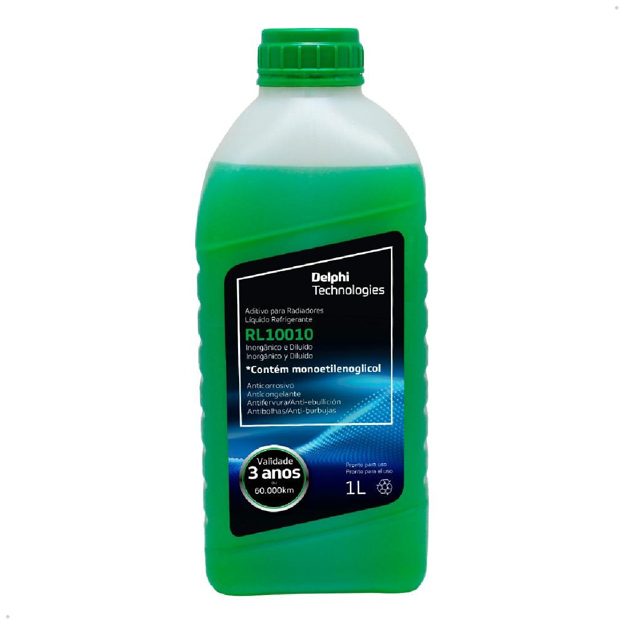 Aditivo para Radiador Pronto para Uso Verde Inorgânico 1 Litro - Delphi - RL10010
