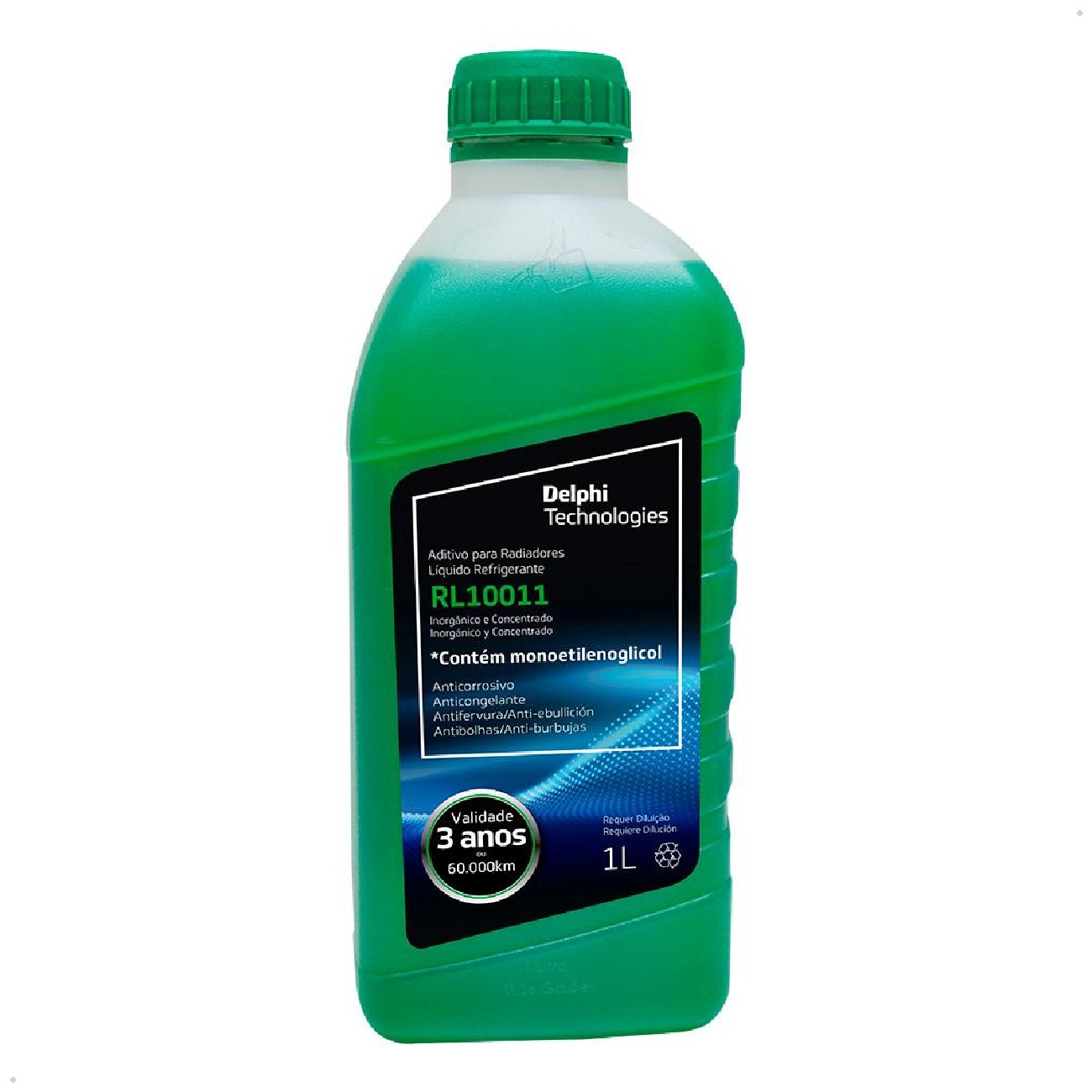 Aditivo para Radiador Concentrado Verde Inorgânico 1 Litro - Delphi - RL10011