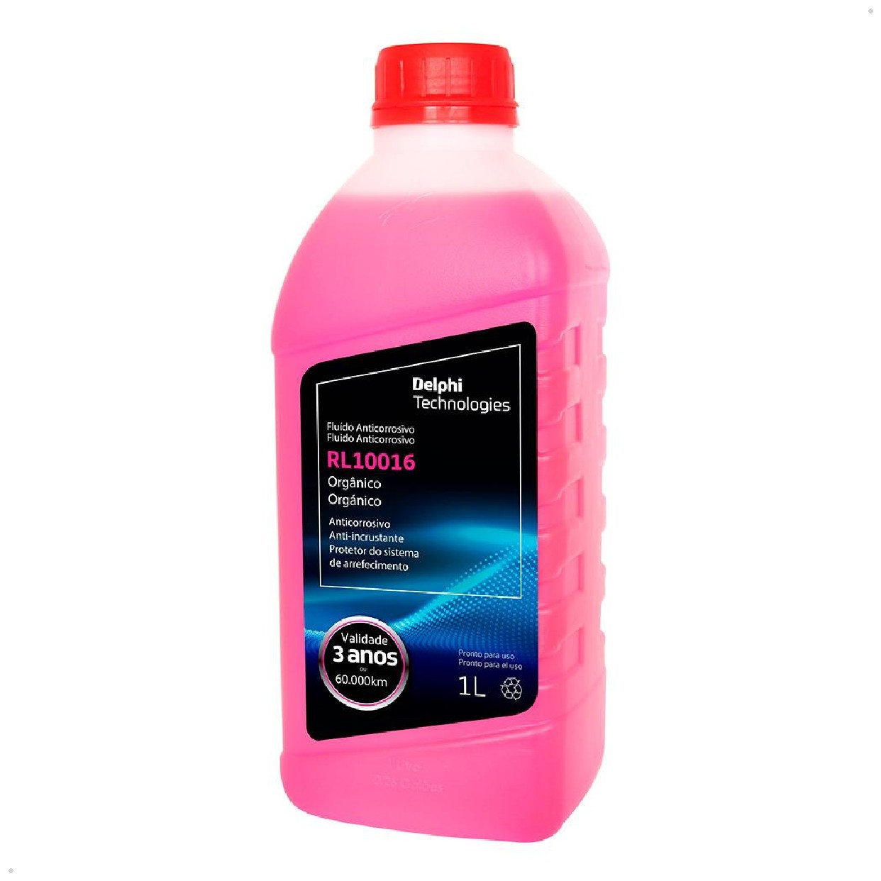 Aditivo para Radiador Pronto para Uso Rosa Orgânico Anticorrosivo 1 Litro - Delphi - RL10016