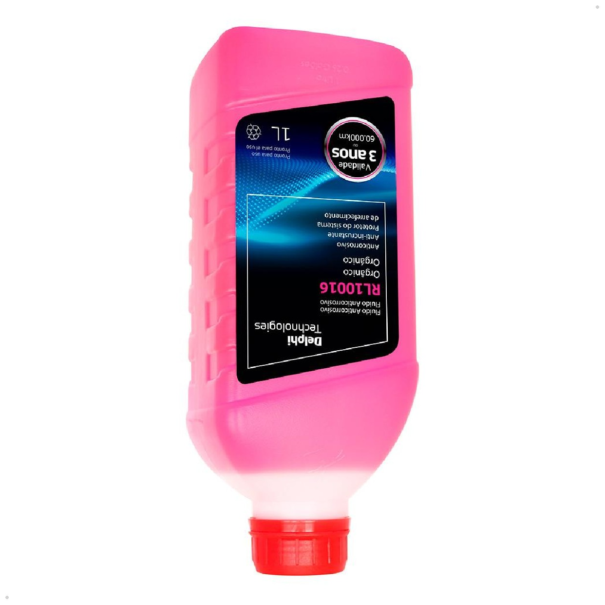 Aditivo para Radiador Pronto para Uso Rosa Orgânico Anticorrosivo 1 Litro - Delphi - RL10016