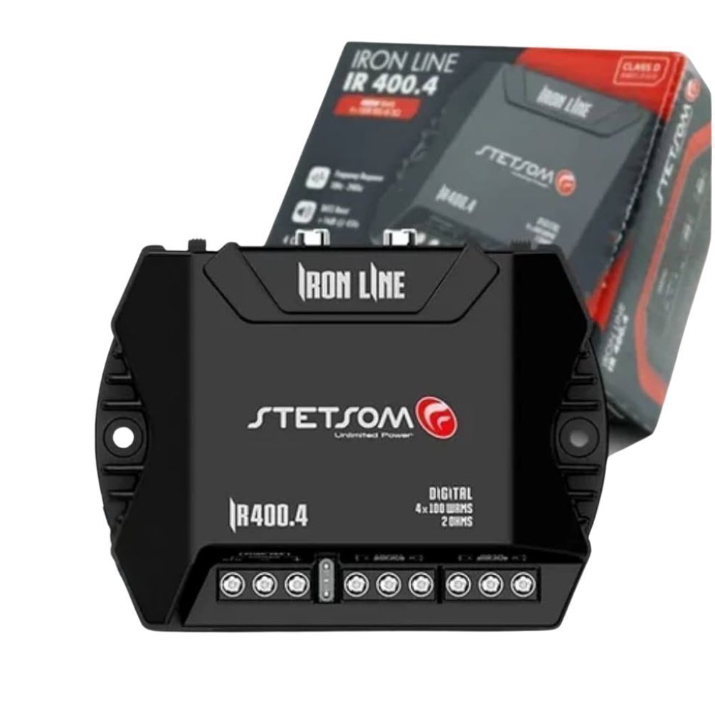 Amplificador de Som 4 Canais Preto 200 Wrms - Stetsom - IR400.4