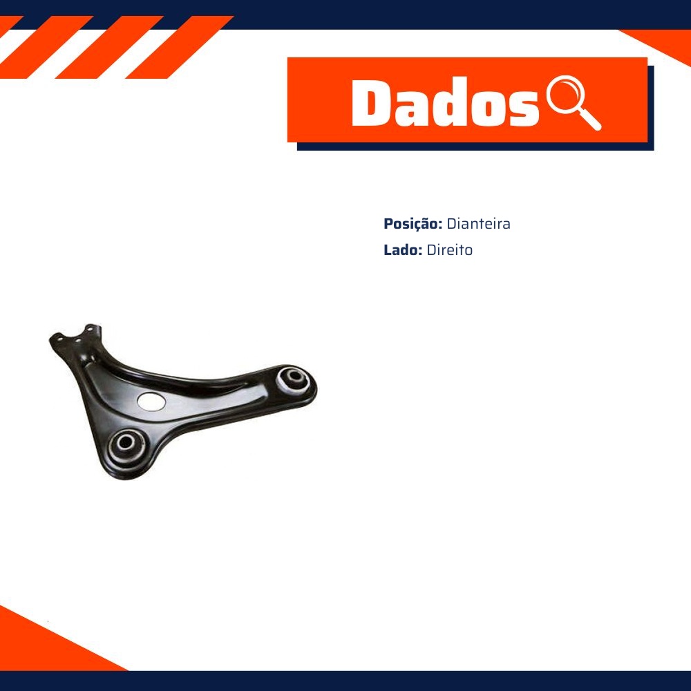 Bandeja de Suspensão Dianteira Lado Direito - Grazzimetal - CT6002AB
