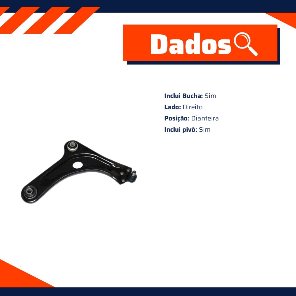 Bandeja de Suspensão Dianteira Lado Direito para Citroen C3 e C3 Picasso - Grazzimetal - CT-6002M-C