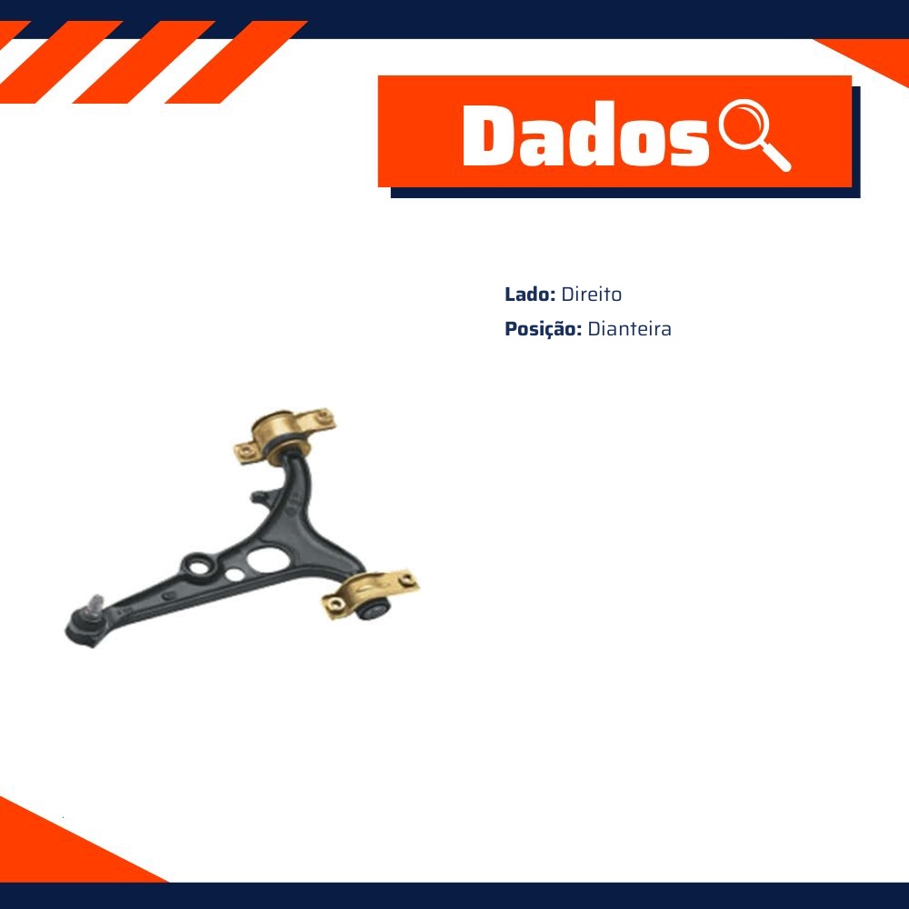 Bandeja de Suspensão Dianteira Lado Direito - Grazzimetal - FI-214