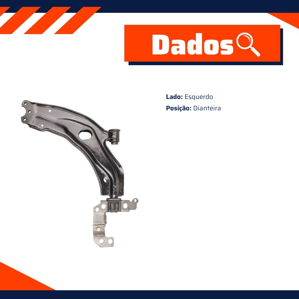 Bandeja de Suspensão Dianteira Lado Esquerdo - Grazzimetal - FI277BCGG