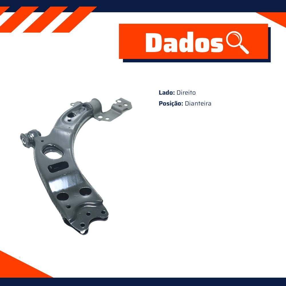 Bandeja de Suspensão Dianteira Lado Direito - Grazzimetal - FI314BCGG