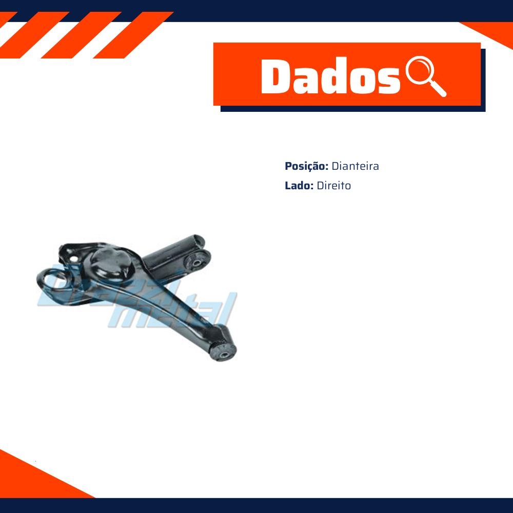Bandeja de Suspensão Dianteira Lado Direito - Grazzimetal - GM-2008