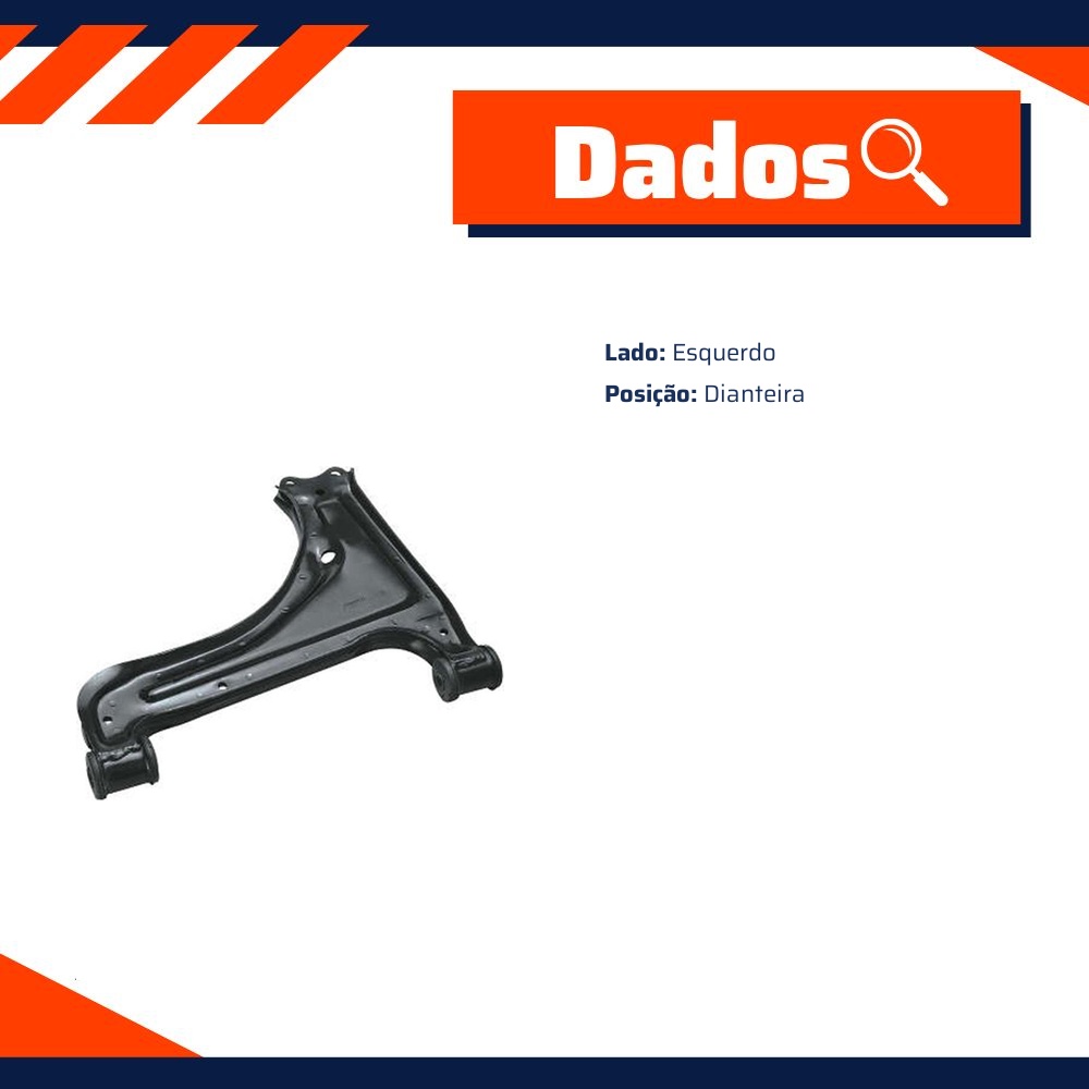Bandeja de Suspensão Dianteira Lado Esquerdo para Chevrolet Monza e Monza Hatch - Grazzimetal - GM2082