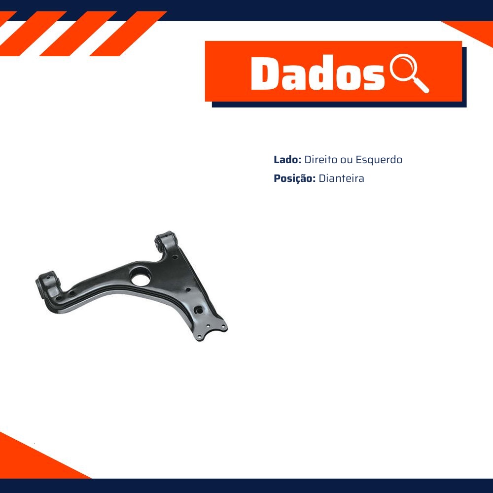 Bandeja de Suspensão Dianteira Lado Direito ou Esquerdo - Grazzimetal - GM-2100 / 1