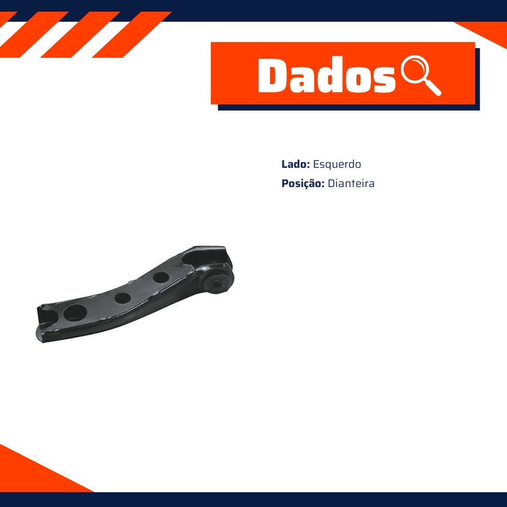 Bandeja de Suspensão Dianteira Lado Esquerdo - Grazzimetal - GM2151M