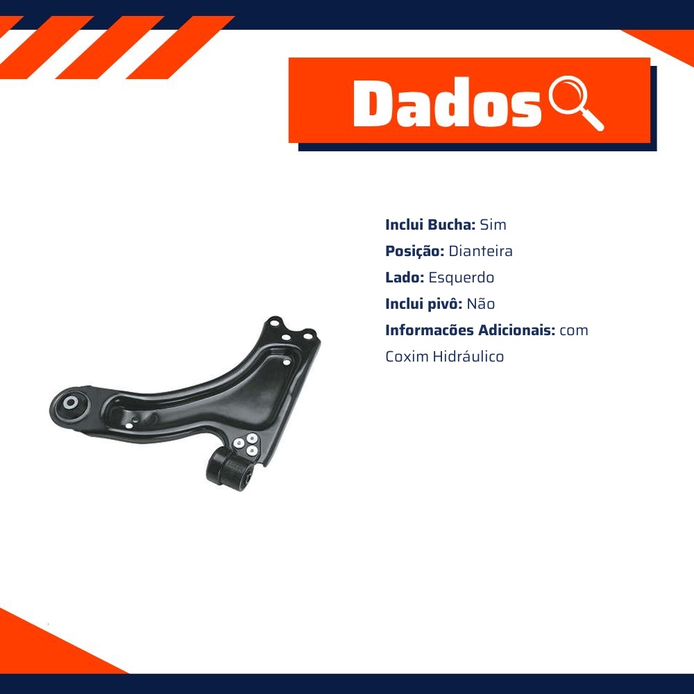 Bandeja de Suspensão Dianteira Lado Esquerdo para Chevrolet Corsa e Corsa Sedan - Grazzimetal - GM-2163